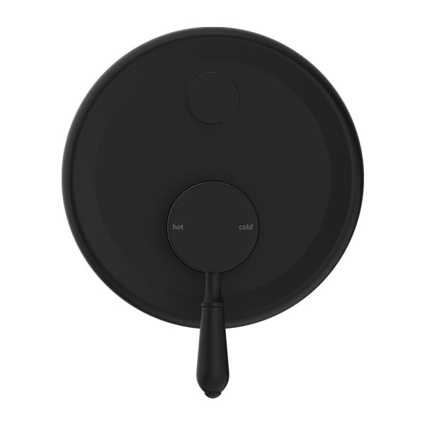Nero Mixer Taps YORK SHOWER MIXER WITH DIVERTOR WITH METAL LEVER MATTE BLACK (NR692109A02MB)