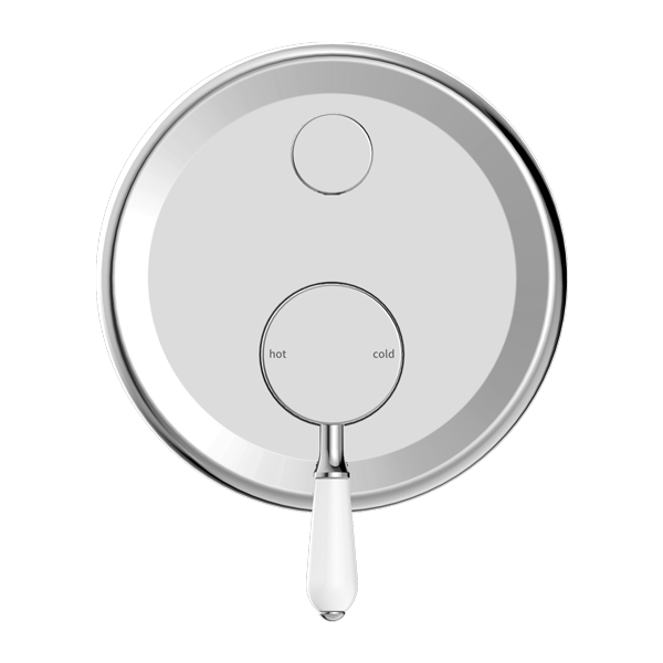 YORK SHOWER MIXER WITH DIVERTOR WITH WHITE PORCELAIN LEVER CHROME (NR692109A01CH)