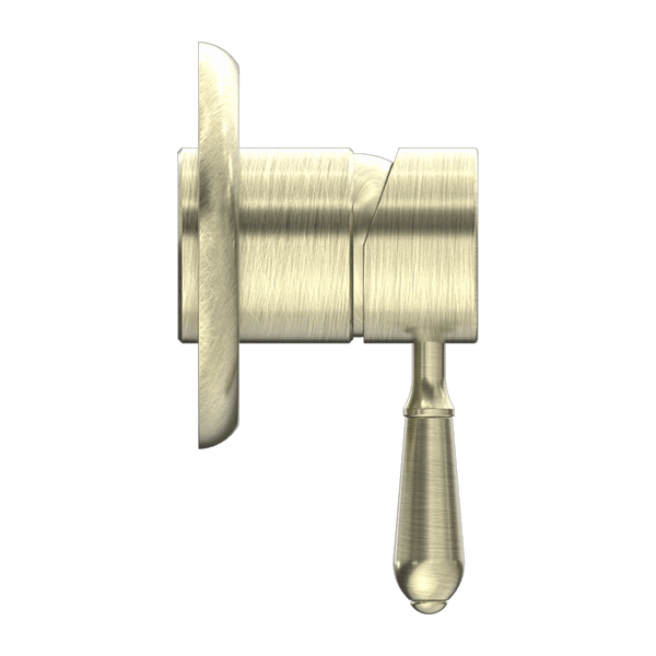 Nero Mixer Taps YORK SHOWER MIXER WITH METAL LEVER AGED BRASS (NR69210902AB)