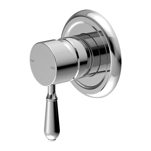 Nero Mixer Taps YORK SHOWER MIXER WITH METAL LEVER CHROME (NR69210902CH)