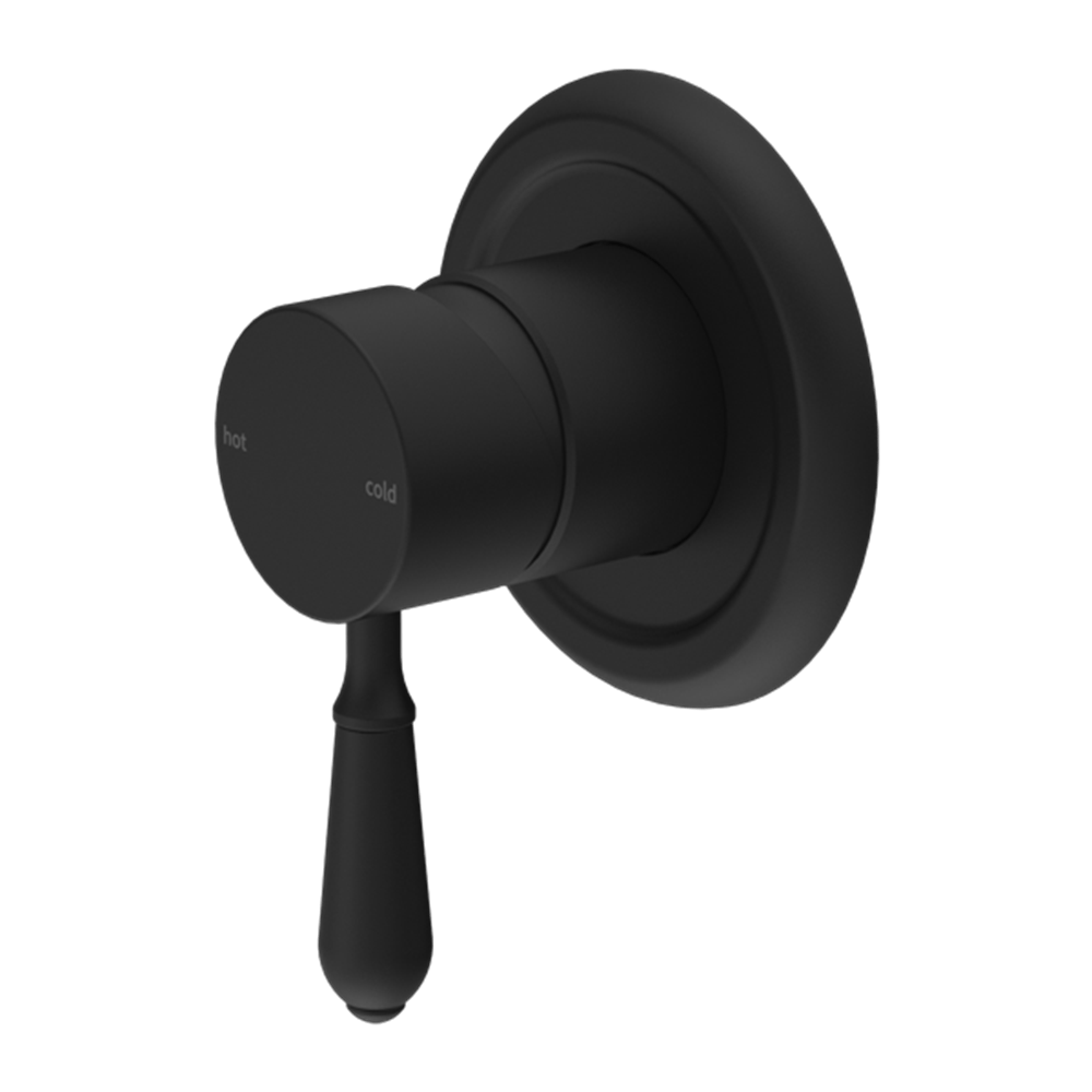 Nero Mixer Taps YORK SHOWER MIXER WITH METAL LEVER MATTE BLACK (NR69210902MB)