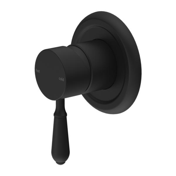 Nero Mixer Taps YORK SHOWER MIXER WITH METAL LEVER MATTE BLACK (NR69210902MB)