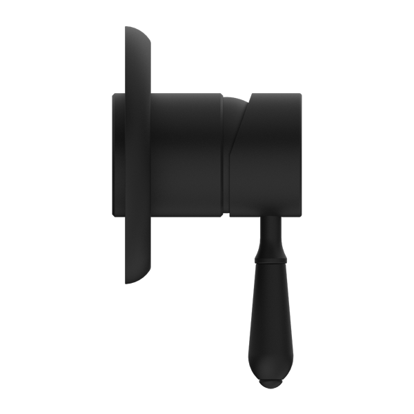 Nero Mixer Taps YORK SHOWER MIXER WITH METAL LEVER MATTE BLACK (NR69210902MB)