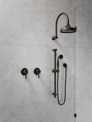 Nero Mixer Taps YORK SHOWER MIXER WITH METAL LEVER MATTE BLACK (NR69210902MB)