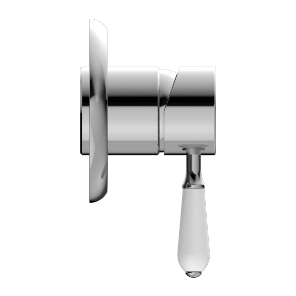 YORK SHOWER MIXER WITH WHITE PORCELAIN LEVER CHROME (NR69210901CH)