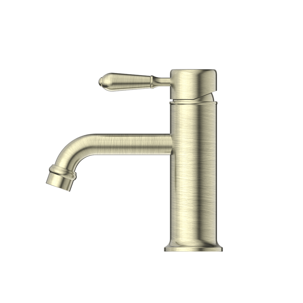 YORK STRAIGHT BASIN MIXER WITH METAL LEVER AGED BRASS (NR692101b02AB)