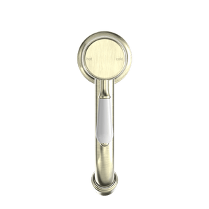 Nero Mixer Taps YORK STRAIGHT BASIN MIXER WITH WHITE PORCELAIN LEVER AGED BRASS (NR692101b01AB)