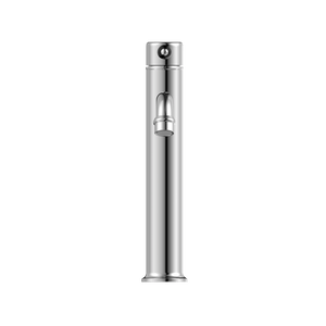 Nero Mixer Taps YORK STRAIGHT TALL BASIN MIXER WITH BLACK PORCELAIN LEVER CHROME (NR692101a03CH)