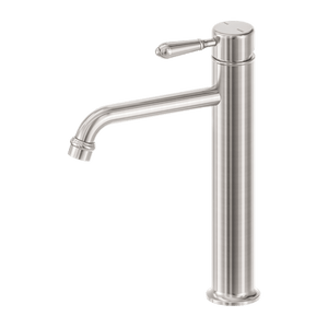 Nero Mixer Taps York Straight Tall Basin Mixer With Metal Lever Brushed Nickel (NR692101a02BN)