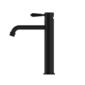 Nero Mixer Taps YORK STRAIGHT TALL BASIN MIXER WITH METAL LEVER MATTE BLACK (NR692101a02MB)