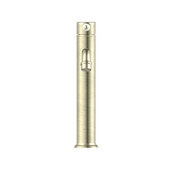 Nero Mixer Taps YORK STRAIGHT TALL BASIN MIXER WITH WHITE PORCELAIN LEVER AGED BRASS (NR692101a01AB)