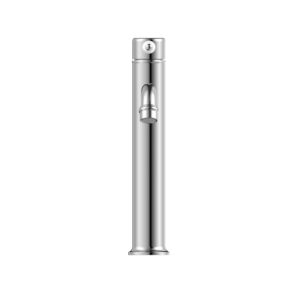 Nero Mixer Taps YORK STRAIGHT TALL BASIN MIXER WITH WHITE PORCELAIN LEVER CHROME (NR692101a01CH)