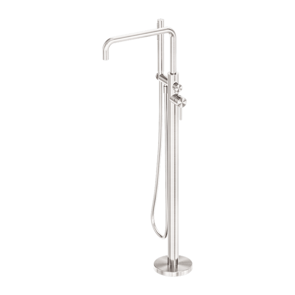 Nero Mixer Taps Zen SS316L Freestanding Bath Mixer Brushed Nickel (NR162203a02BN)