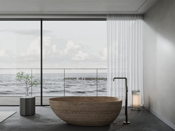 Nero Mixer Taps Zen SS316L Freestanding Bath Mixer Graphite (NR162203a02GR)