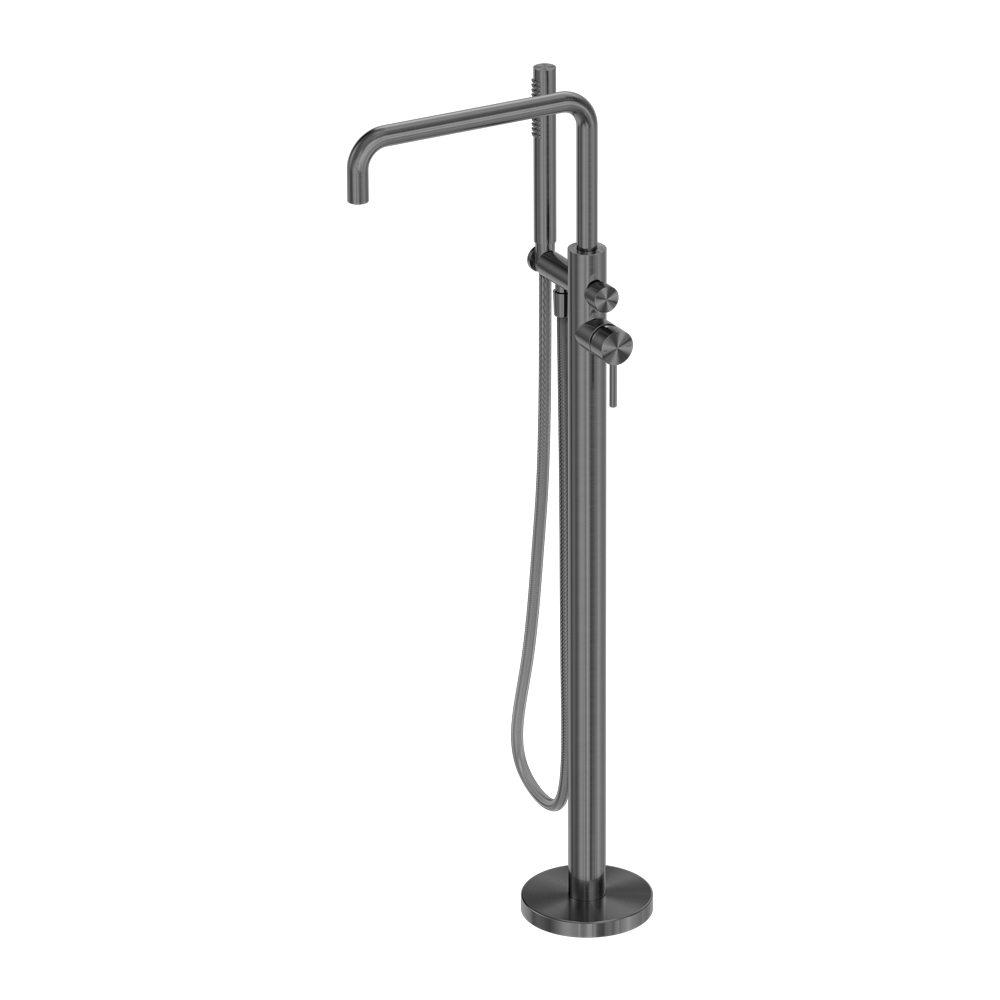 Nero Mixer Taps Zen SS316L Freestanding Bath Mixer With Outdoor Shower Hose Graphite (NR162203a01GR)