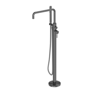 Nero Mixer Taps Zen SS316L Freestanding Bath Mixer With Outdoor Shower Hose Graphite (NR162203a01GR)