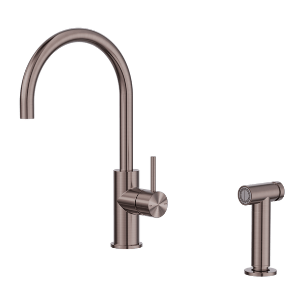 Nero Mixer Taps Zen SS316L Kitchen Mixer With Hand Spray Brushed Bronze (NR162208BZ)