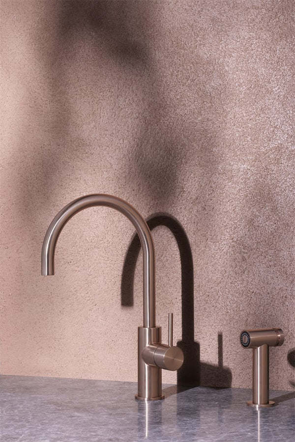 Nero Mixer Taps Zen SS316L Kitchen Mixer With Hand Spray Brushed Bronze (NR162208BZ)