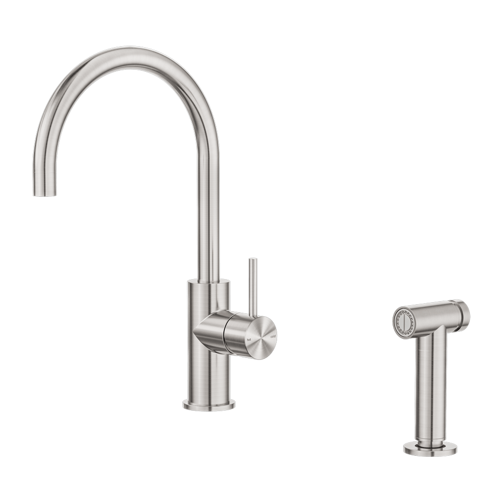 Nero Mixer Taps Zen SS316L Kitchen Mixer With Hand Spray Brushed Nickel (NR162208BN)