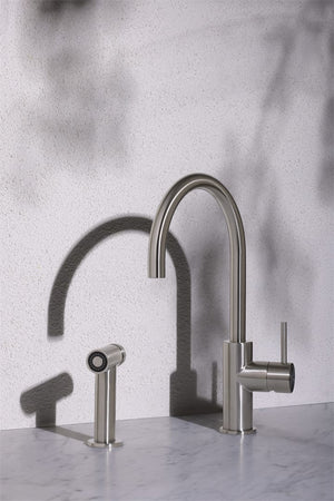 Nero Mixer Taps Zen SS316L Kitchen Mixer With Hand Spray Brushed Nickel (NR162208BN)