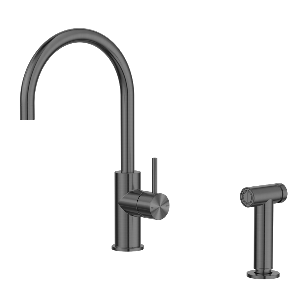 Nero Mixer Taps Zen SS316L Kitchen Mixer With Hand Spray Graphite (NR162208GR)
