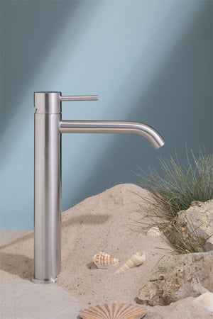 Nero Mixer Taps Zen SS316L Tall Basin Mixer Brushed Nickel (NR162201aBN)