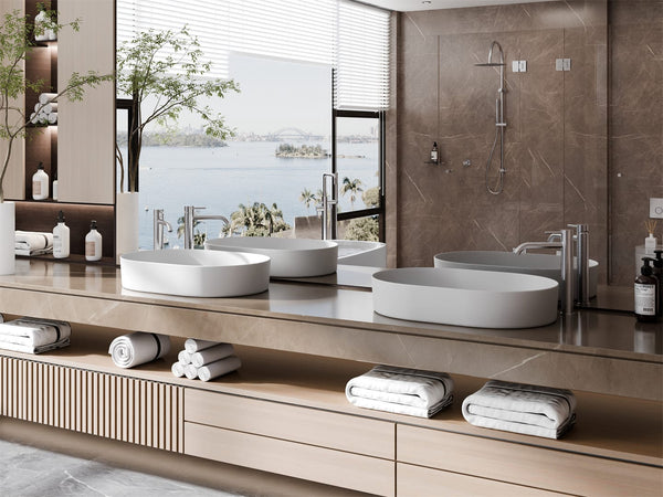 Nero Mixer Taps Zen SS316L Tall Basin Mixer Brushed Nickel (NR162201aBN)