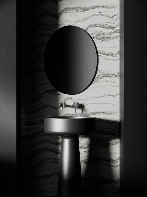Nero Mixer Taps Zen SS316L Wall Basin/Bath Mixer Separate Back Plate 185/230mm Spout Brushed Nickel