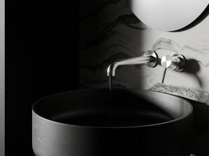 Nero Mixer Taps Zen SS316L Wall Basin/Bath Mixer Separate Back Plate 185/230mm Spout Brushed Nickel