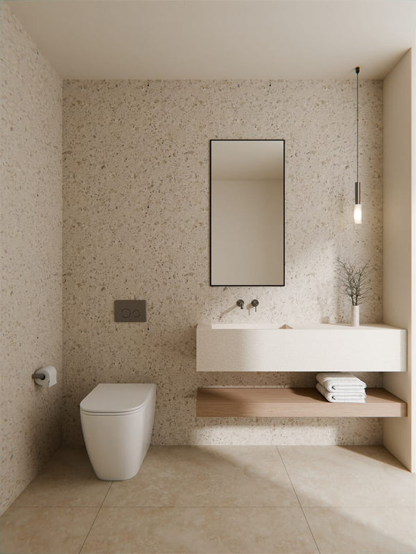 Nero Mixer Taps Zen SS316L Wall Basin/Bath Mixer Separate Back Plate 185/230mm Spout Graphite