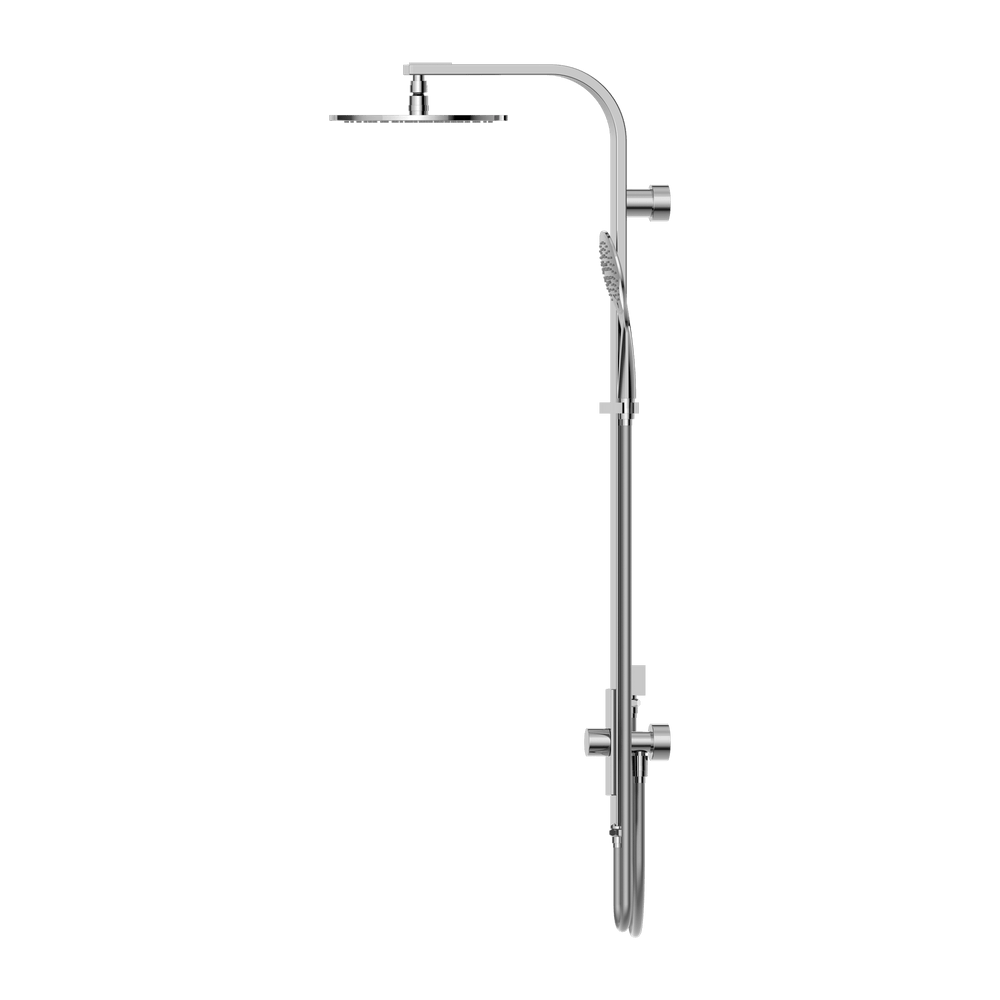 ASTRA RAIN ROUND TWIN SHOWER DOUBLE HOSE CHROME (NR281305bCH)