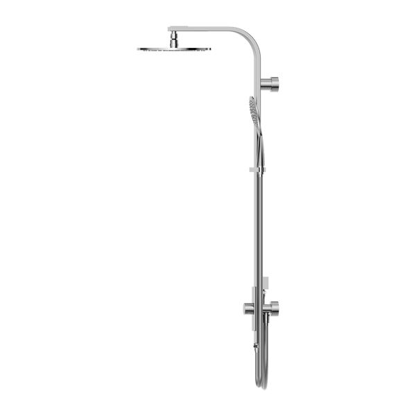 Nero Showers ASTRA RAIN ROUND TWIN SHOWER DOUBLE HOSE CHROME (NR281305bCH)