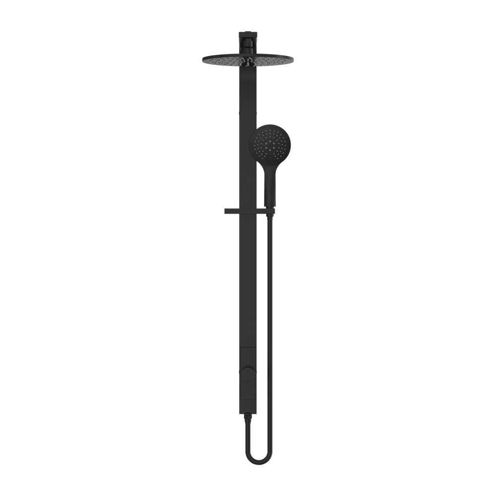 ASTRA RAIN ROUND TWIN SHOWER SINGLE HOSE MATTE BLACK (NR281305aMB)