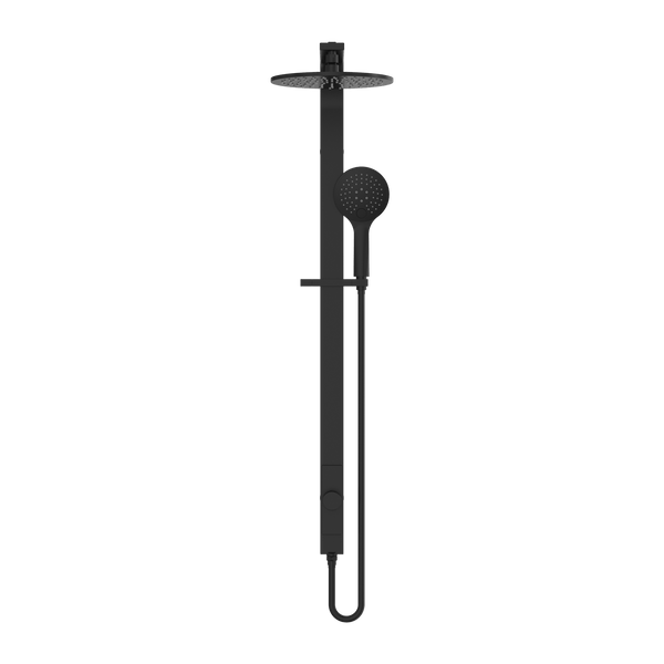 Nero Showers ASTRA RAIN ROUND TWIN SHOWER SINGLE HOSE MATTE BLACK (NR281305aMB)