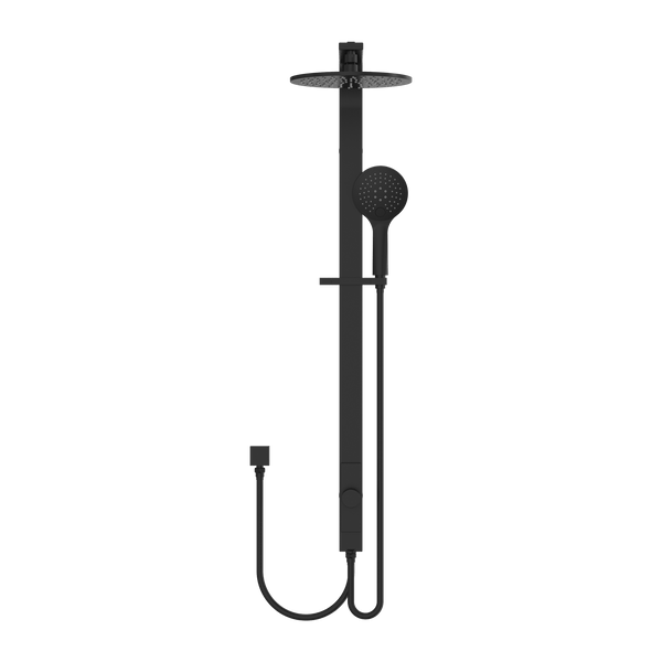 Nero Showers ASTRA RAIN ROUND TWIN SHOWERDOUBLE HOSE MATTE BLACK (NR281305bMB)
