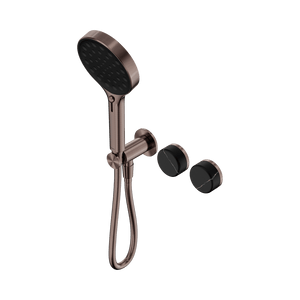 Nero Showers SERENITY PROGRESSIVE SHOWER SYSTEM WITH MARQUINA BLACK HANDLE AND SERENITY HAND SHOWER BRUSHED BRONZE (24E132BZ)