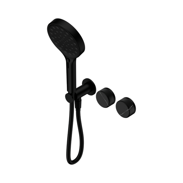 Nero Showers SERENITY PROGRESSIVE SHOWER SYSTEM WITH MARQUINA BLACK HANDLE AND SERENITY HAND SHOWER MATTE BLACK (24E132MB)