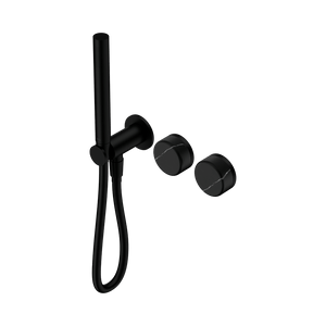 Nero Showers SERENITY PROGRESSIVE SHOWER SYSTEM WITH MARQUINA BLACK HANDLE AND SLIM SHOWER MATTE BLACK (24E131MB)
