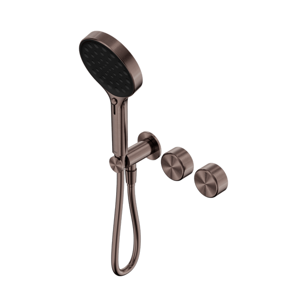 Nero Showers SERENITY PROGRESSIVE SHOWER SYSTEM WITH METAL HANDLE AND SERENITY HAND SHOWER BRUSHED BRONZE (24E030BZ)