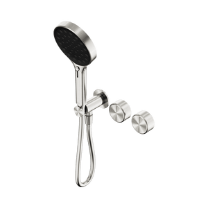 Nero Showers SERENITY PROGRESSIVE SHOWER SYSTEM WITH METAL HANDLE AND SERENITY HAND SHOWER BRUSHED NICKEL (24E030BN)