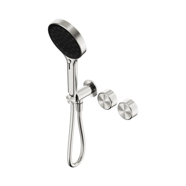 Nero Showers SERENITY PROGRESSIVE SHOWER SYSTEM WITH METAL HANDLE AND SERENITY HAND SHOWER BRUSHED NICKEL (24E030BN)