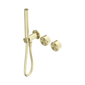 Nero Showers SERENITY PROGRESSIVE SHOWER SYSTEM WITH METAL HANDLE AND SLIM SHOWER BRUSHED GOLD (24E024BG)