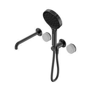 Nero Showers SERENITY PROGRESSIVE SHOWER SYSTEM WITH SPOUT WITH CARRARA HANDLE AND SERENITY HAND SHOWER GUN METAL (24E013GM)