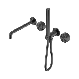 Nero Showers SERENITY PROGRESSIVE SHOWER SYSTEM WITH SPOUT WITH METAL HANDLE AND SLIM SHOWER GUN METAL (24E012GM)
