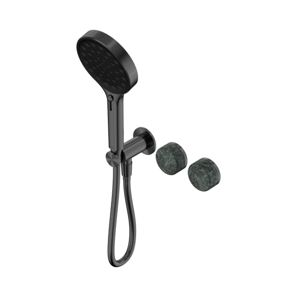 Nero Showers SERENITY PROGRESSIVE SHOWER SYSTEM WITH VERDE ALPI HANDLE AND SERENITY HAND SHOWER GUN METAL (24E026GM)