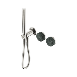Nero Showers SERENITY PROGRESSIVE SHOWER SYSTEM WITH VERDE ALPI HANDLE AND SLIM SHOWER BRUSHED NICKEL (24E020BN)