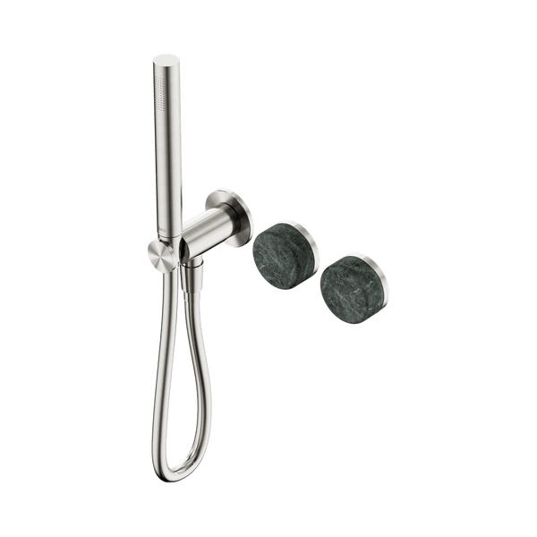 Nero Showers SERENITY PROGRESSIVE SHOWER SYSTEM WITH VERDE ALPI HANDLE AND SLIM SHOWER BRUSHED NICKEL (24E020BN)