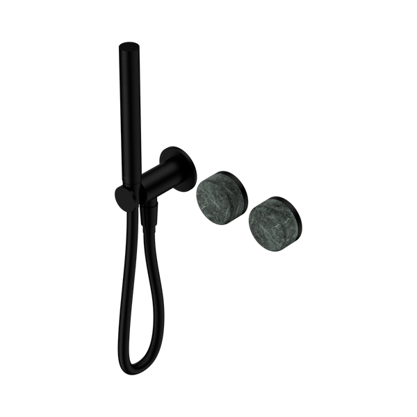 Nero Showers SERENITY PROGRESSIVE SHOWER SYSTEM WITH VERDE ALPI HANDLE AND SLIM SHOWER MATTE BLACK (24E020MB)