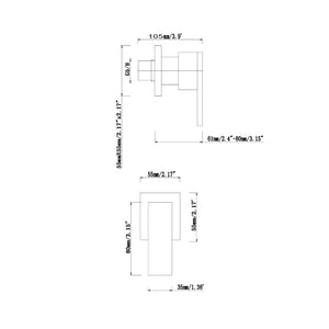 TSI Mixer Taps BLAZE Series Black Shower Wall Taps OX0002.ST