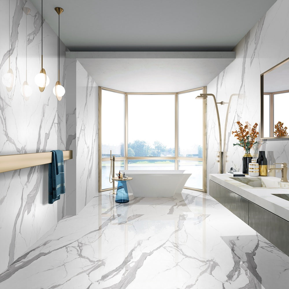 Opulence Collection - SSOP04 Volaka White 3200x1600x12mm Polished Finish
